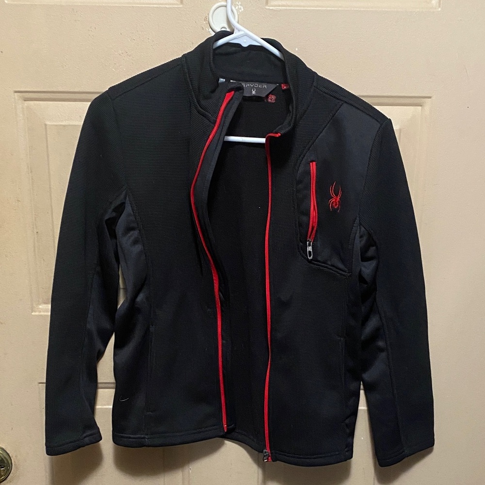Kid’s Spyder Black Jacket with Red Accents